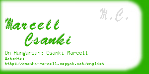 marcell csanki business card